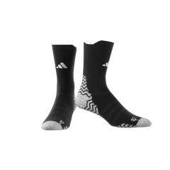 Grip Knitted Crew Cushioned Performance Socks - Black/White