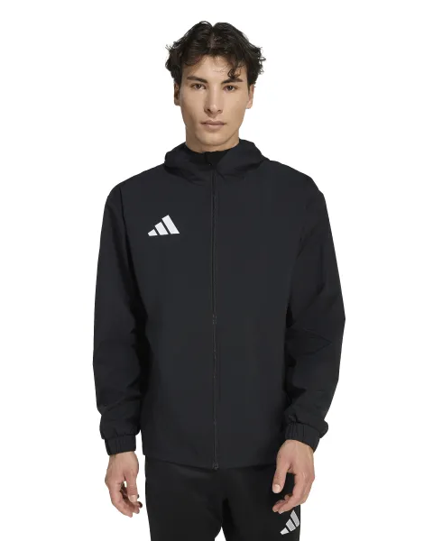 Model wearing the Entrada 26 All-Weather Jacket in black and white